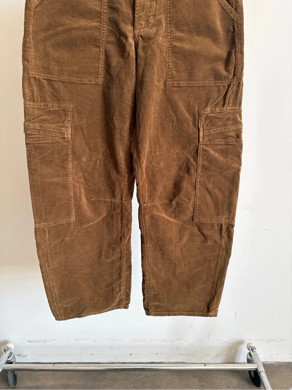 $268 NWOT Citizens Of Humanity “Marcelle” Cargo Pants in Brown Corduroy Sz 27 - Picture 6 of 13